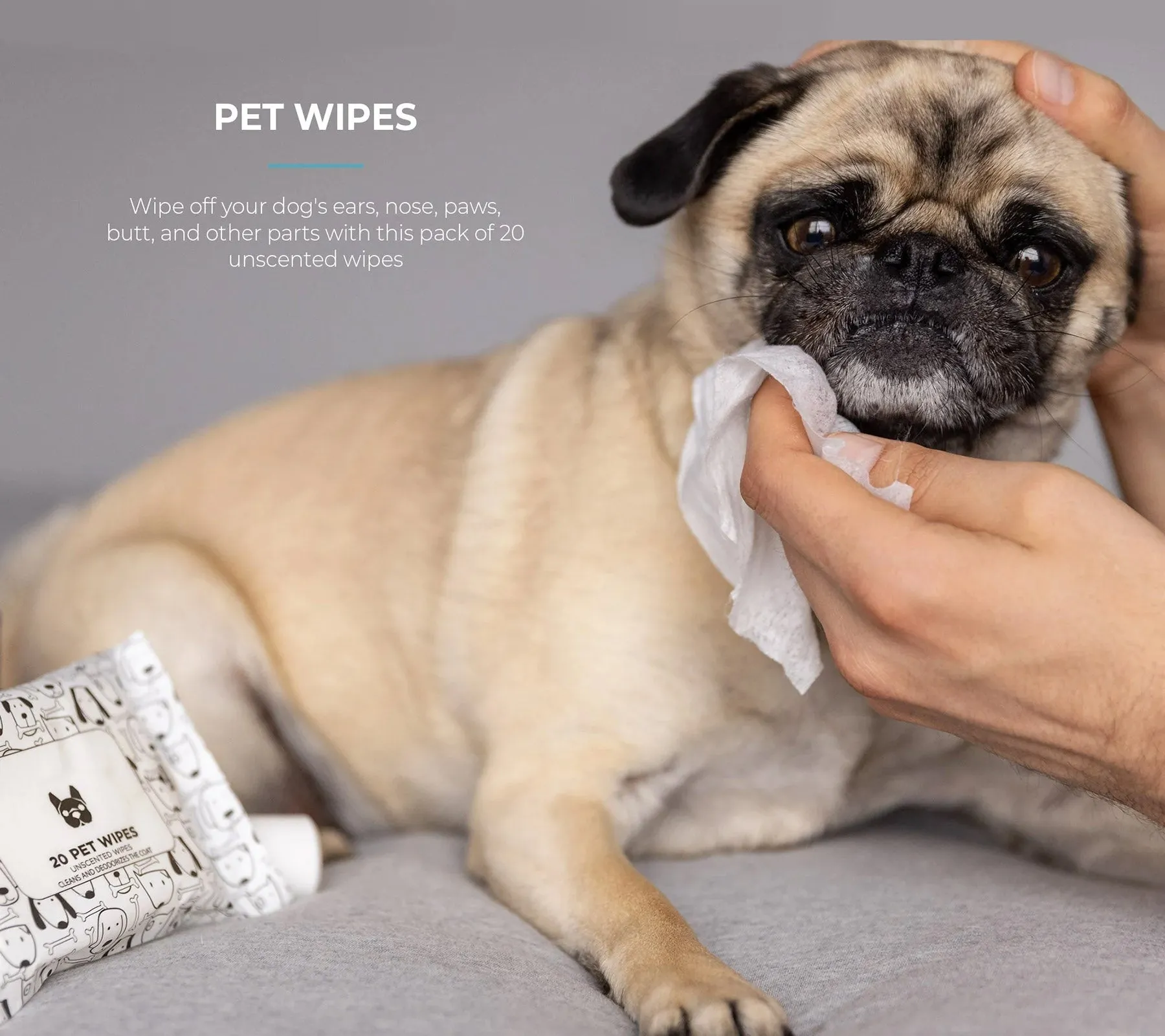 🐶 Deluxe 5-Piece Dog Grooming Kit – De-Shedding Brush, Nail Grinder, Wipes & More