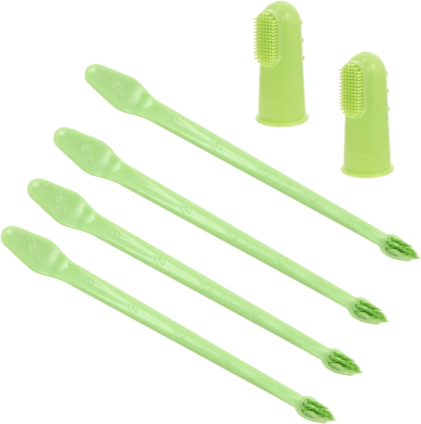 2 Sets Pet Supplies Double Head Dog Toothbrush Comfort Grip Dentist Recommended for Dogs