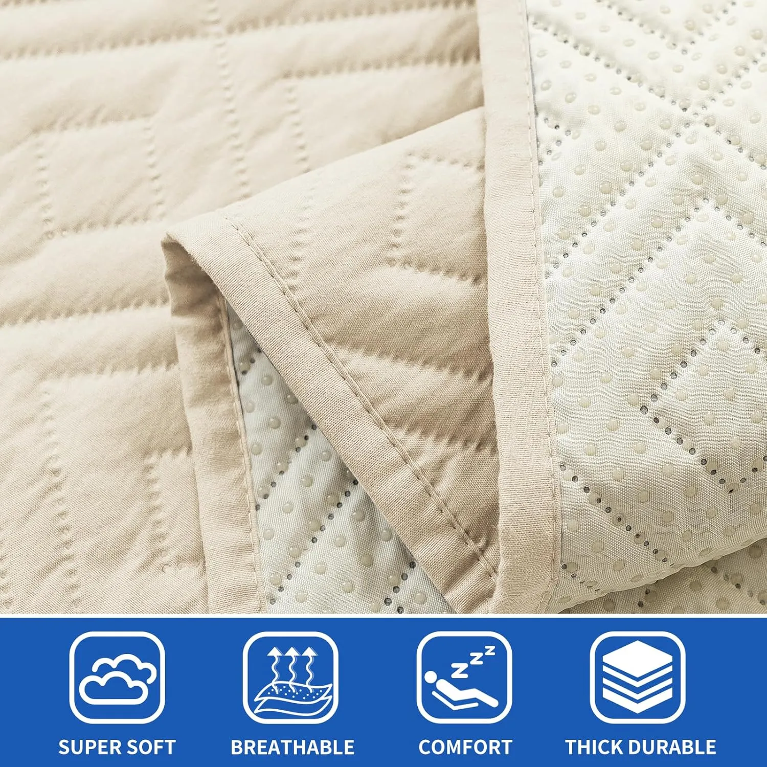 2025 Waterproof Dog Blankets (82"x102") Comfy Sofa Bed Mat for Pets, New Upgrade Bed Couch Pads Super Soft Anti Slip, Indoor Incontinence Sofa Furniture Protector Durable Washable Blanket (Khaki)