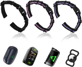 3 Pack Collar Replacement Strap, Durable Adjustable Dog Collar Replace Belt Reflective Replacement Nylon Collar Strap, for Shock Training Bark Wireless Fence E Collar Receivers
