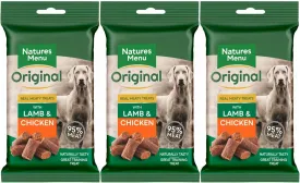 3 X Packs Of Real Lamb Mini Treats (For Small Dogs) 60G Packs - - Made With 95% Real Meat - Wheat & Gluten Free