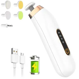Baby Electric Nail Trimmer,Rechargeable Nail Filer,4 Speed Modes Cordless Safe Electric Nail Drill Machine with LED Spotlight,5 Replace Grinder Head Baby Nail File for Newborn Toddler