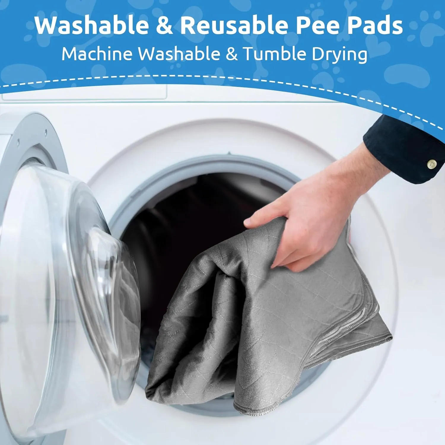 CoolShields Washable Puppy Dog Pee Pad, 48" X65" Extra Large, Waterproof Whelping Training Pet Mat for Playpen, Crate, Potty, Floor, Bed, Sofa and Trunk, Reusable Pee Pads for Dogs, Cats, Bunny
