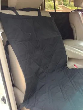 Deluxe Quilted and Padded Dog Car Single Seat Cover with Comforting Fabric and Non-Slip Backing Best for Cars Trucks and SUVs -Travel With Your Pet Mess Free - Universal Fit 21"W x 72"L, BLACK