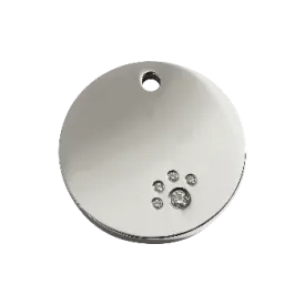 Diamante Circle Pet ID Tag