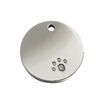 Diamante Circle Pet ID Tag