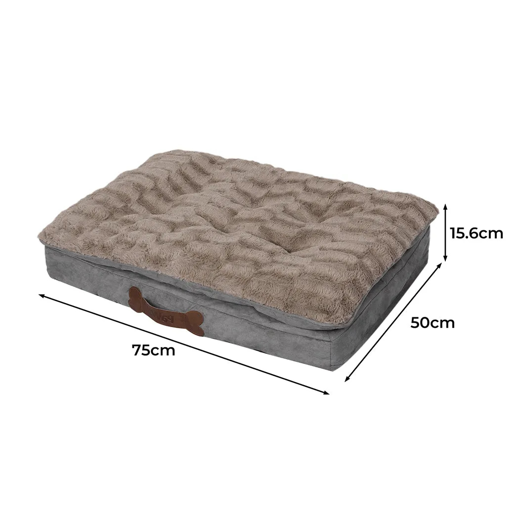 Dog Calming Bed Pet Cat Washable Removable Cover Orthopedic Memory Foam - S