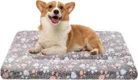 Dog Crate Mats Bed for Medium Dogs, 30x20 Inch Short Plush Pet Mat, 1.6-inch Thick Thin Kennel Pad, Machine Washable Ideal for 30-Inch Dog Crates
