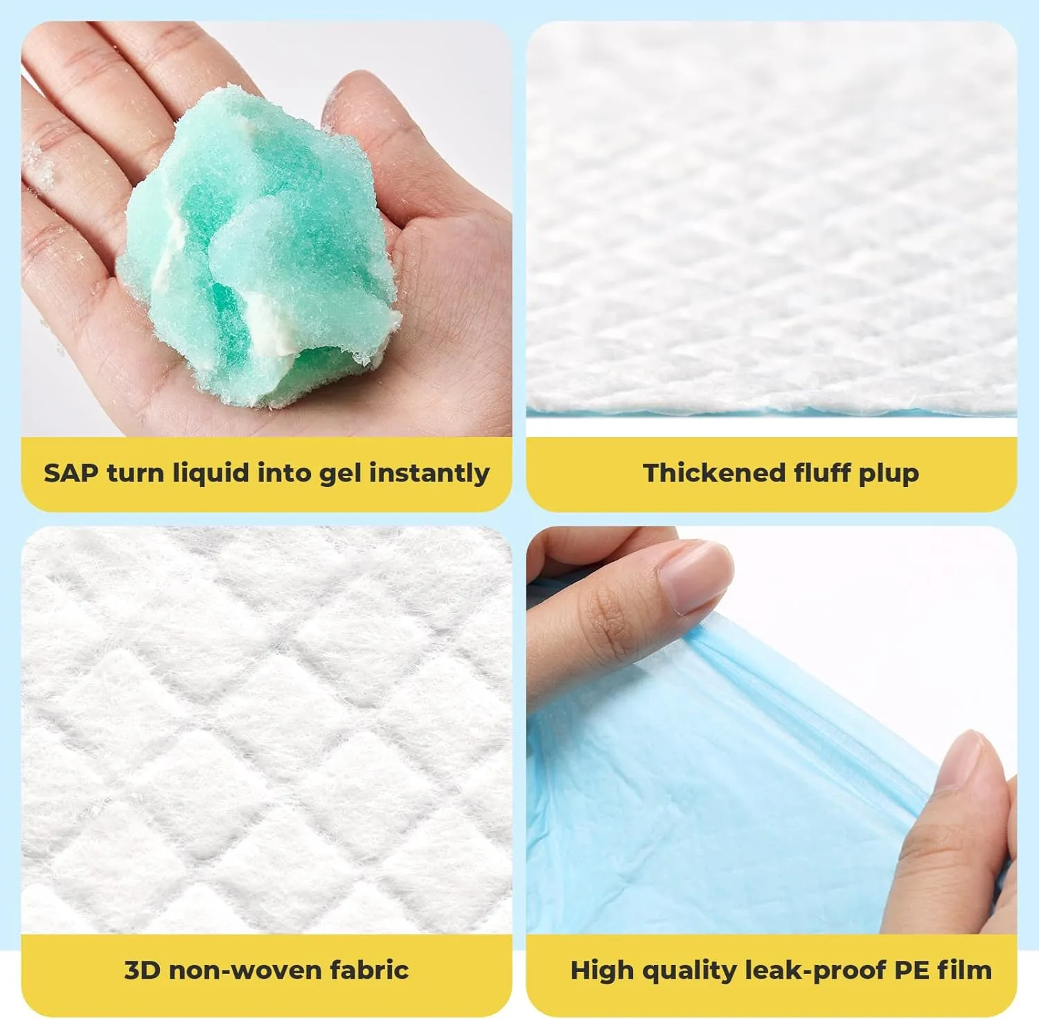 Dog Pee Pads: Super Absorbent & Leak-Proof Puppy Pads - Thicken Disposable Dog Training Pads Potty Pads for Dogs - Extra Large Pee Pads for Doggie Cats Rabbits Quick Dry 28''x44'' Pack of 100
