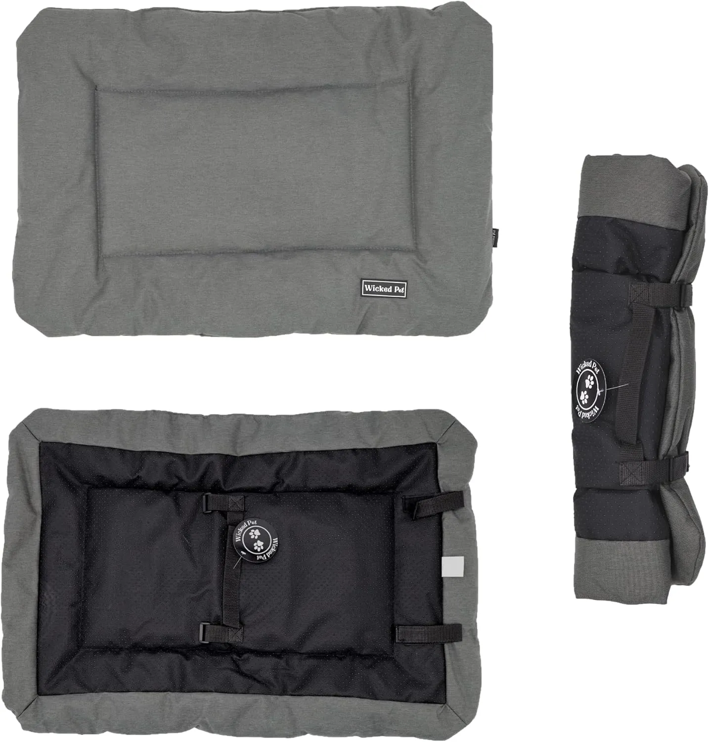 Dog Travel Mat | Heavy Waterproof Canvas | Large (36 x 24 x 1) Green | Up to 55 lbs