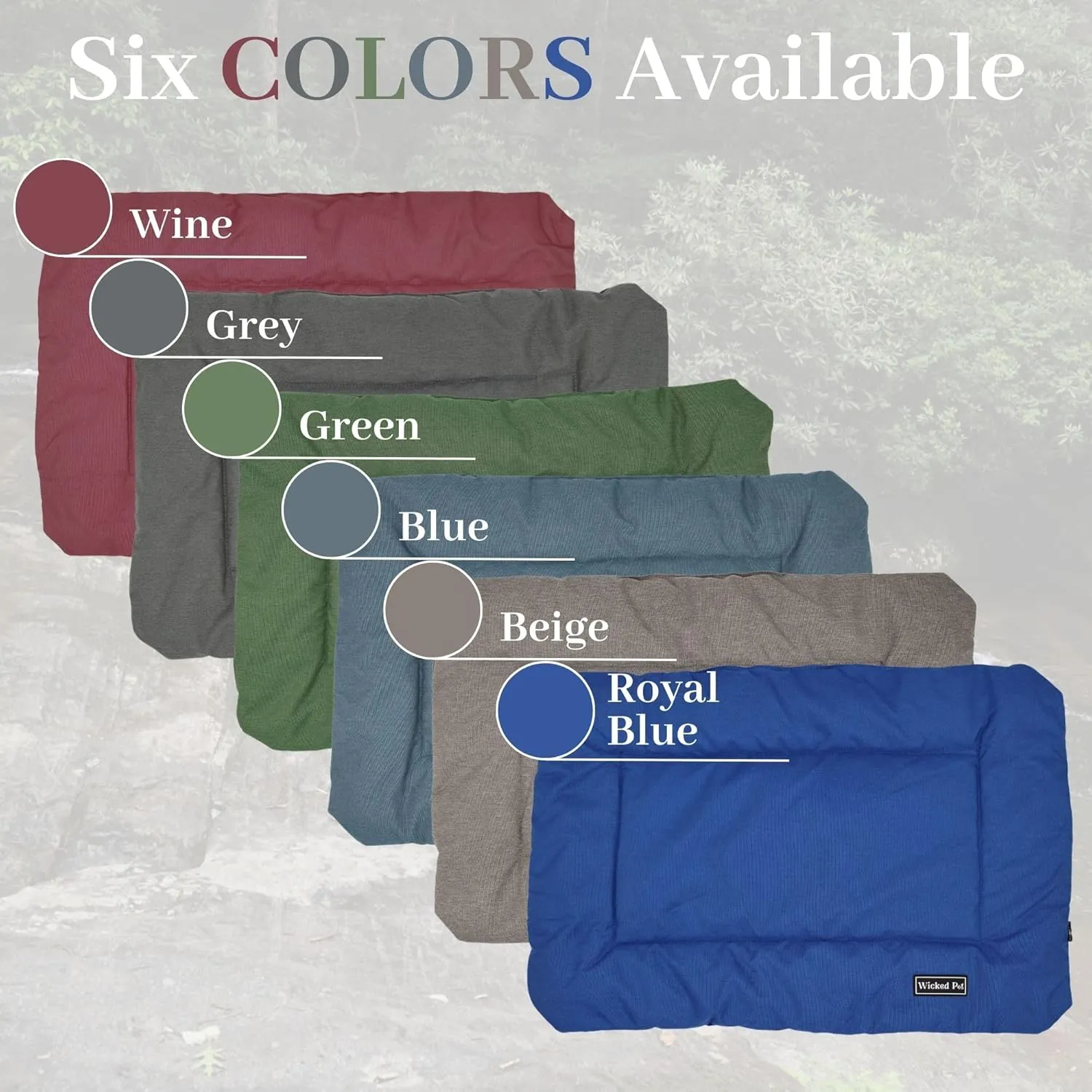 Dog Travel Mat | Heavy Waterproof Canvas | Large (36 x 24 x 1) Green | Up to 55 lbs