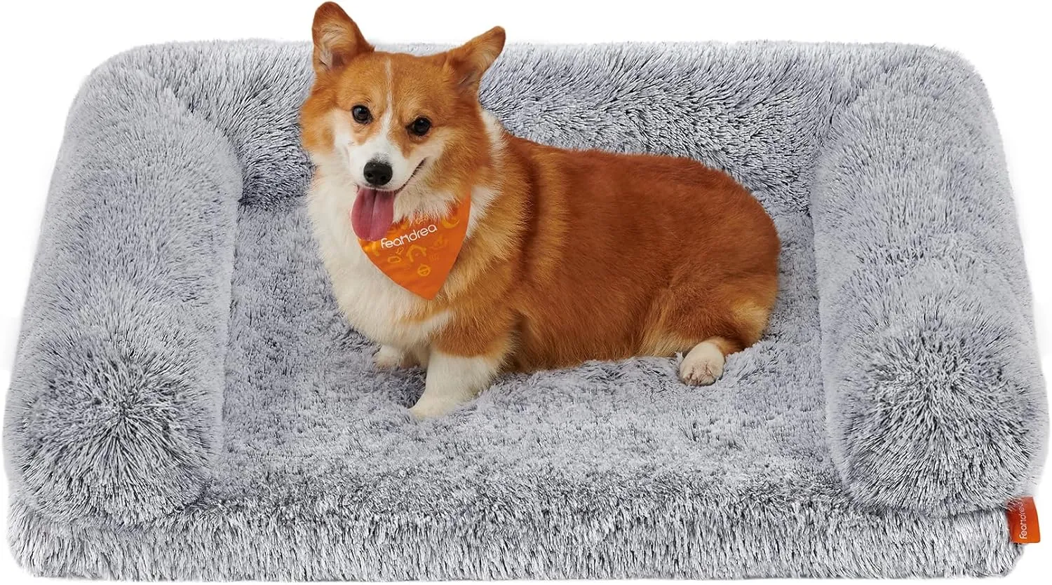 Feandrea Dog Bed, Orthopaedic Dog Sofa Bed for Medium Dogs, Waterproof Ped Bed with Removable Washable Cover, 30 x 23 x 9 Inches, Gray Ombr UPGW231G01