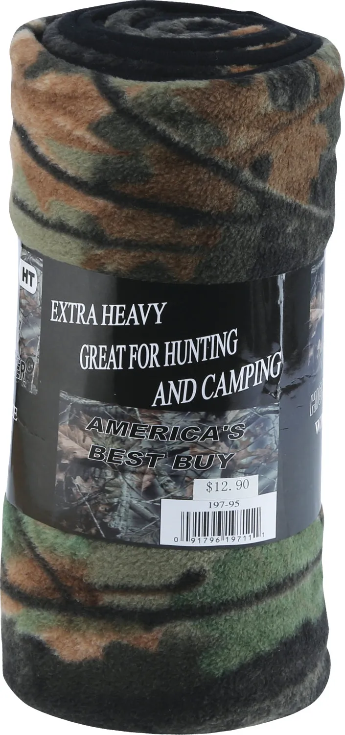 Floral Camo Plush Fleece Sherpa Roll Blanket