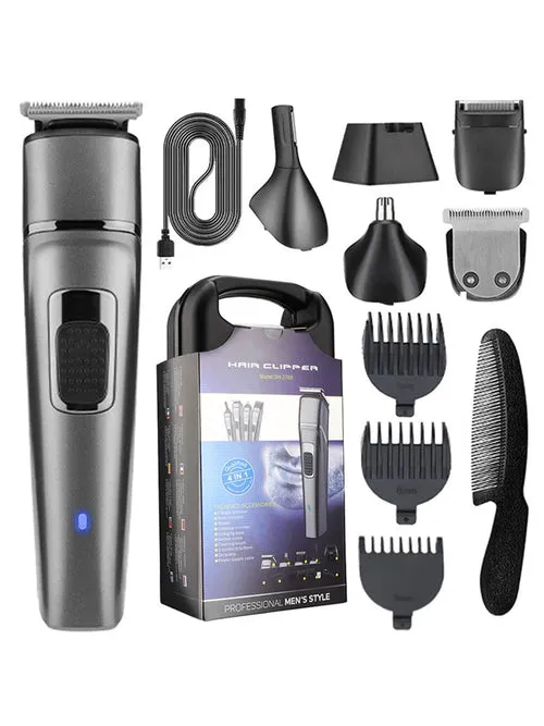 Four in 1 Multifunctional Men's Hair Clipper Beard Clipper Nose Hair