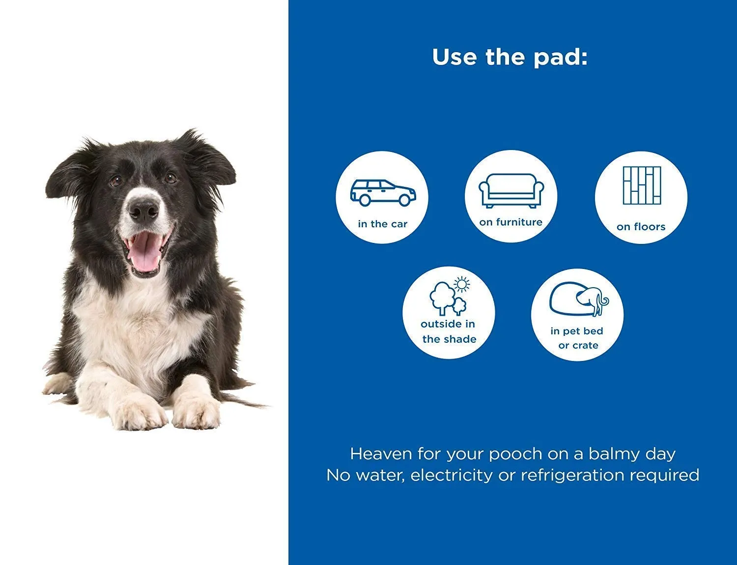 Heat Relief Pressure Activated Comfort Soft Cooling Bed Pad for Puppies, Dogs and Cats