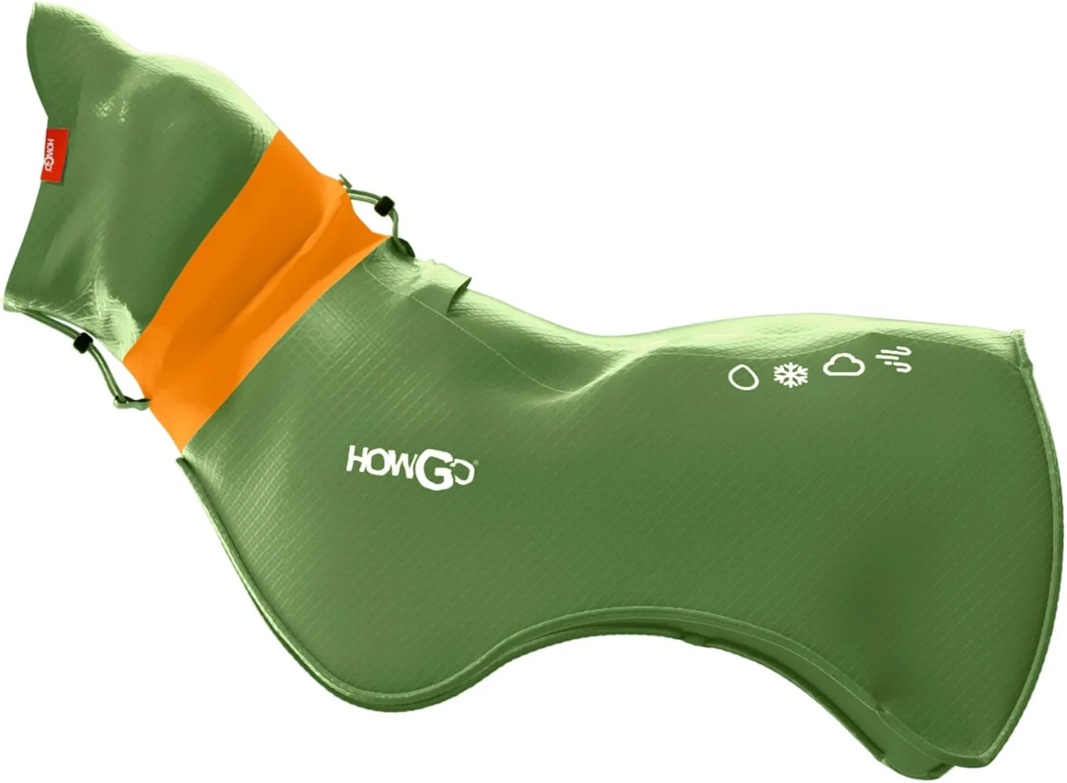 HOWGO Dog Raincoat Adjustable Pet Waterproof Windproof Jacket Dog Rain Jacket with Leash Hole for Small Medium and Large Dogs (Green, XX-Large)