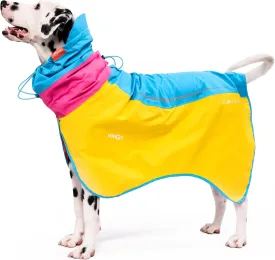 HOWGO Dog Raincoat Adjustable Pet Waterproof Windproof Jacket Dog Rain Jacket with Leash Hole for Small Medium and Large Dogs (Multi-Colored, XX-Large)