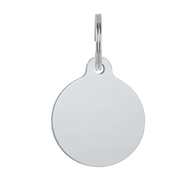 ID Name Tag Circle Silver