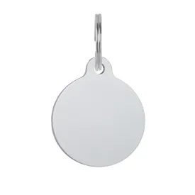 ID Name Tag Circle Silver