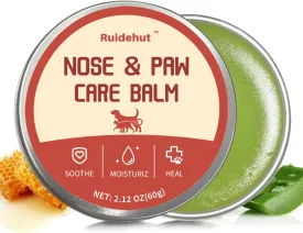 Natural Dog Paw Balm - Dog Nose Balm - Heals, Repairs & Moisturizes for Cracked Paws, Noses - Effective & Safe Dog Paw Protectant - for Dogs & Cats,2.12 Oz