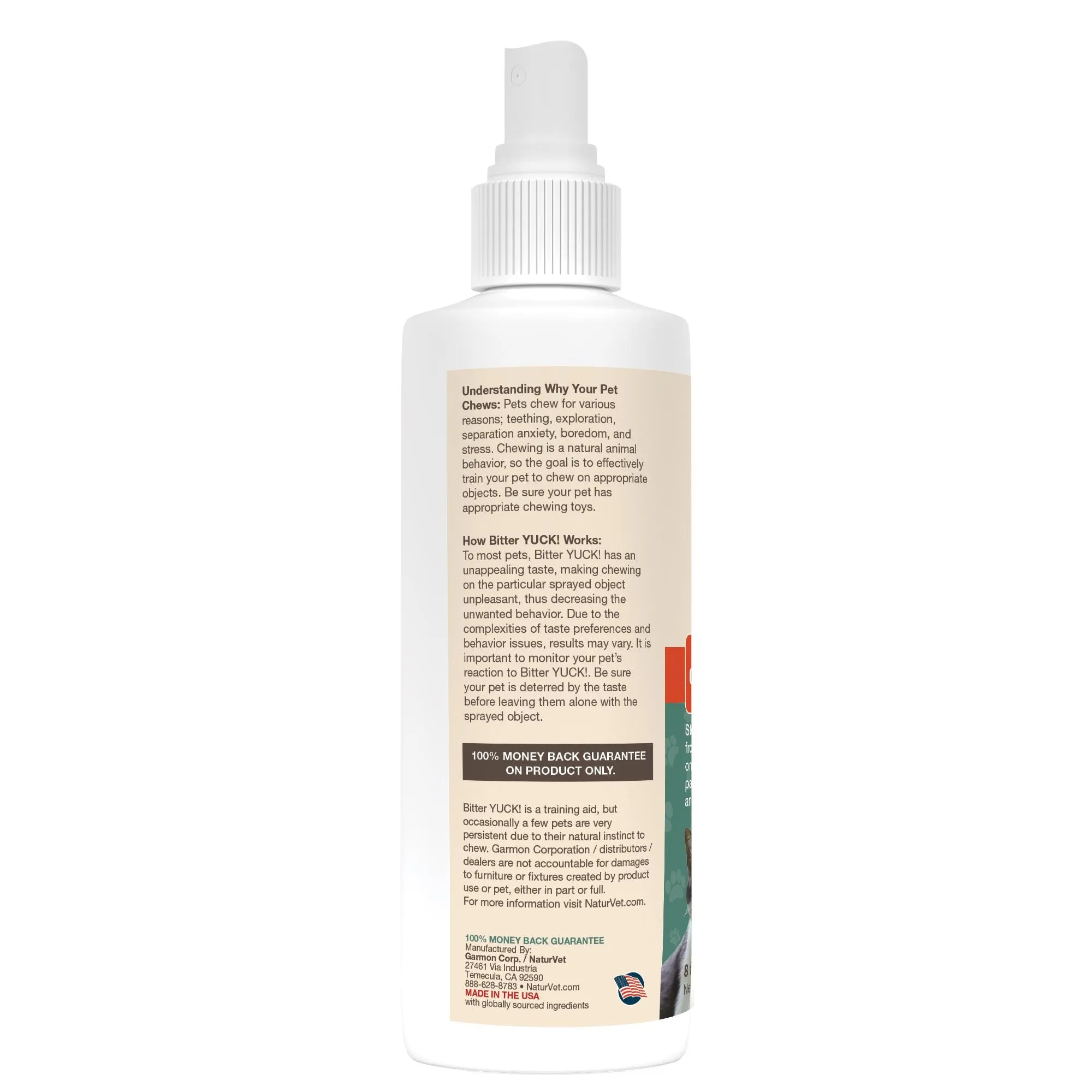 Naturvet Bitter Yuck! No Chew Spray Cat and Dog Training Aids - 8 oz Bottle