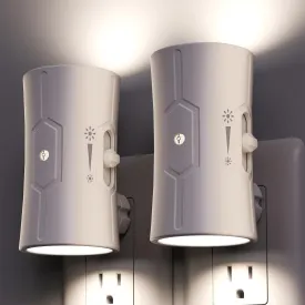 Night Light, LED Night Lights Plug into Wall, [2 Pack] White 0-100LM Adjustable Brightness Light Sensor Plug in Night Light for Hallway, Bathroom,Adult