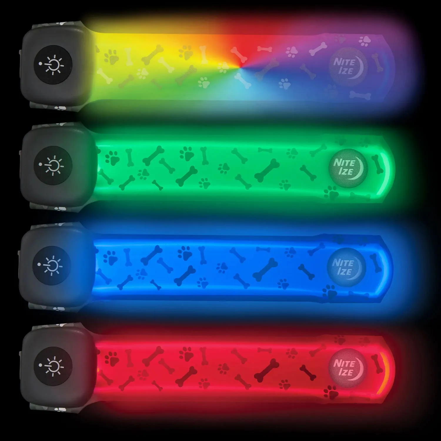 NiteDog Rechargeable LED Collar Cover, Disc-o Select