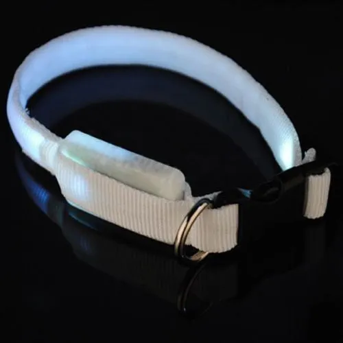 Nylon LED Dog Collar Offer,Night Safety Flashing Glow In The Dark Fluorescent Collars Pet Supplies