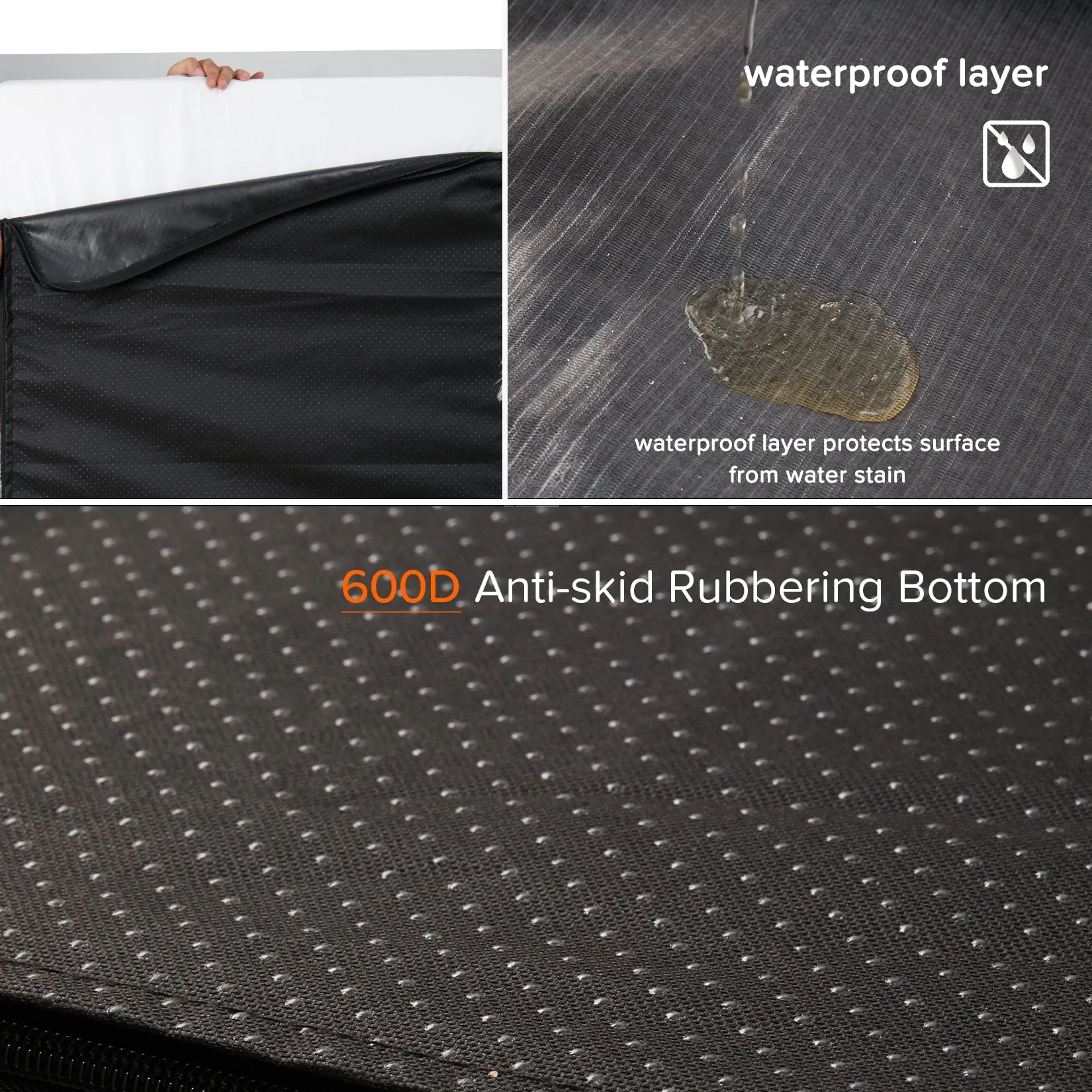 Orthopedic Dog Bed Kennel Memory Foam Waterproof Pet Bed with Removable Washable Cover Nonskid Bottom Joint Relief  XXL and XXXL Only Available FREE SHIPMENT