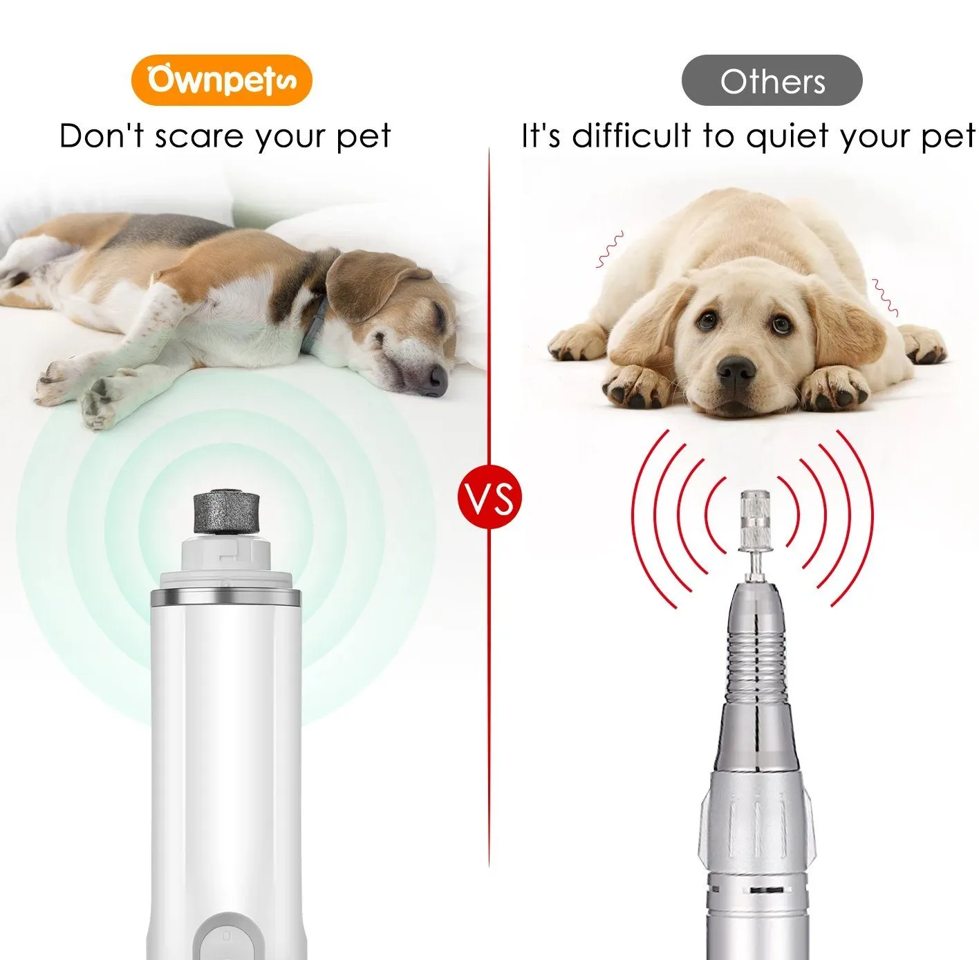 Ownpets Rechargeable Pet Nail Clipper Tool Kit
