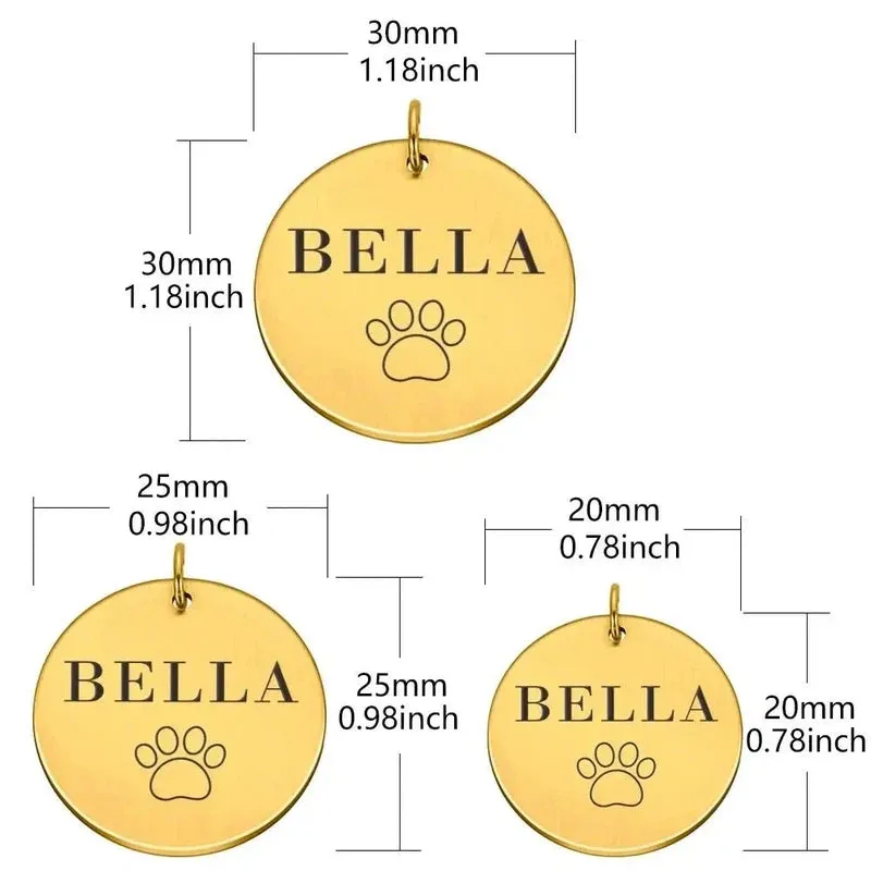 Personalized Paw Print ID Tag