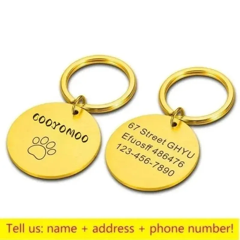 Personalized Paw Print ID Tag
