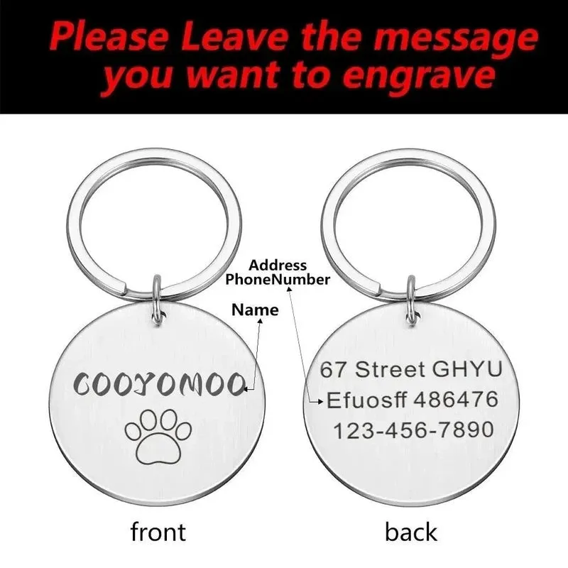 Personalized Paw Print ID Tag