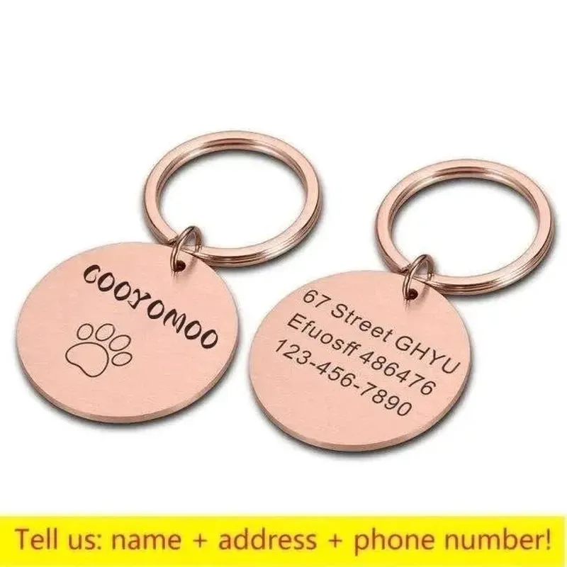Personalized Paw Print ID Tag