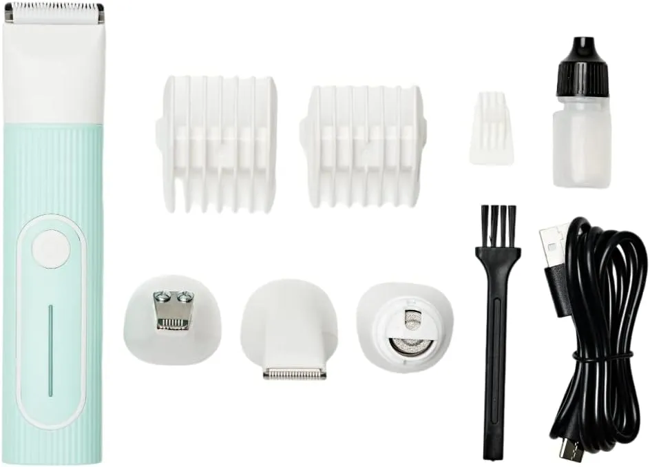 Pet Nail Grinder and Hair Clipper Set for Small and Medium Dogs - Electric Nail Clipper with 3 Cutter Heads and Nail Grinder - Dog Grooming Kit and Pet Supplies