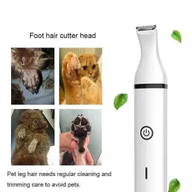 Pet nail tools usb rechargeable pet grooming tool multifunctional trimmer