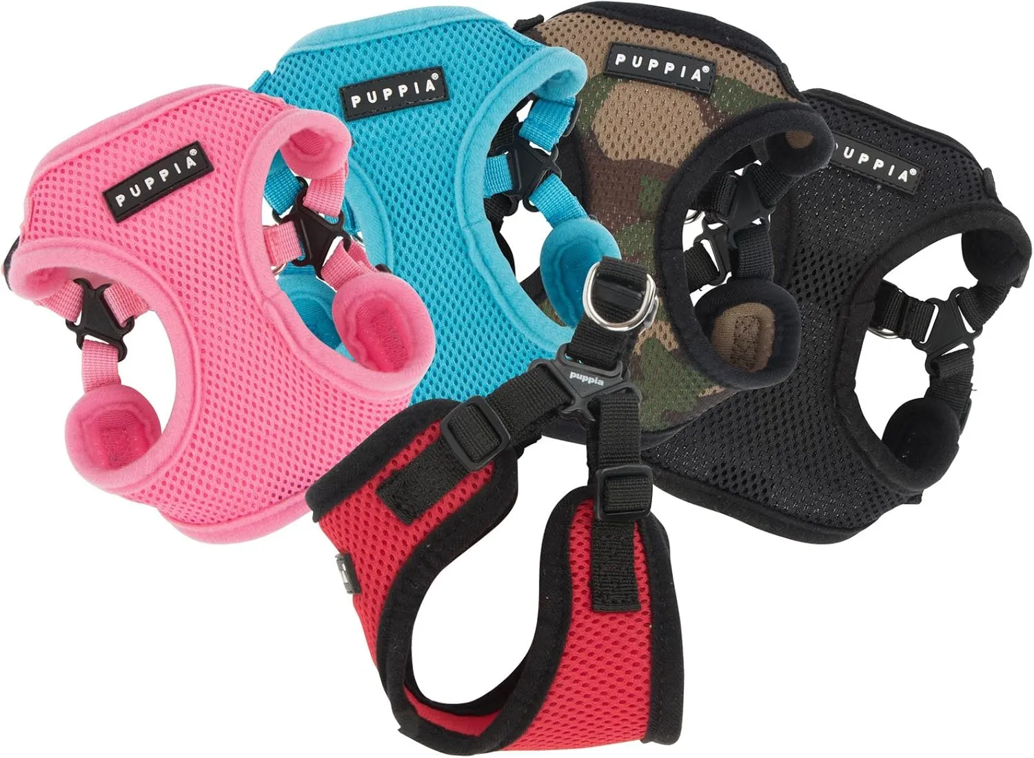 Puppia PARA-HC1533-BK-XL Black Soft Harness C Pet-Vest-Harnesses, X-Large