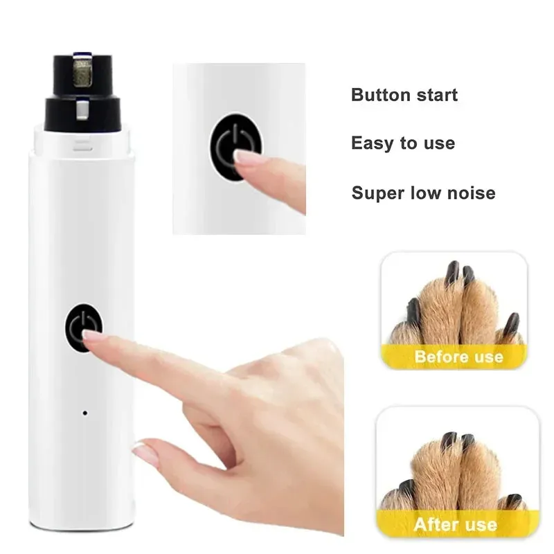 Rechargeable USB Dog and Cat Nail Grinder with LED Light