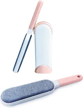 Self-Cleaning Pet Hair Remover, Lint Remover, Cat Fur Bush, Sitcky Roller for Clothes, Uproot Hair Cleaner Brush, Lint Brush for Clothes, Better Than Tapes Roller Brush B (Pink)