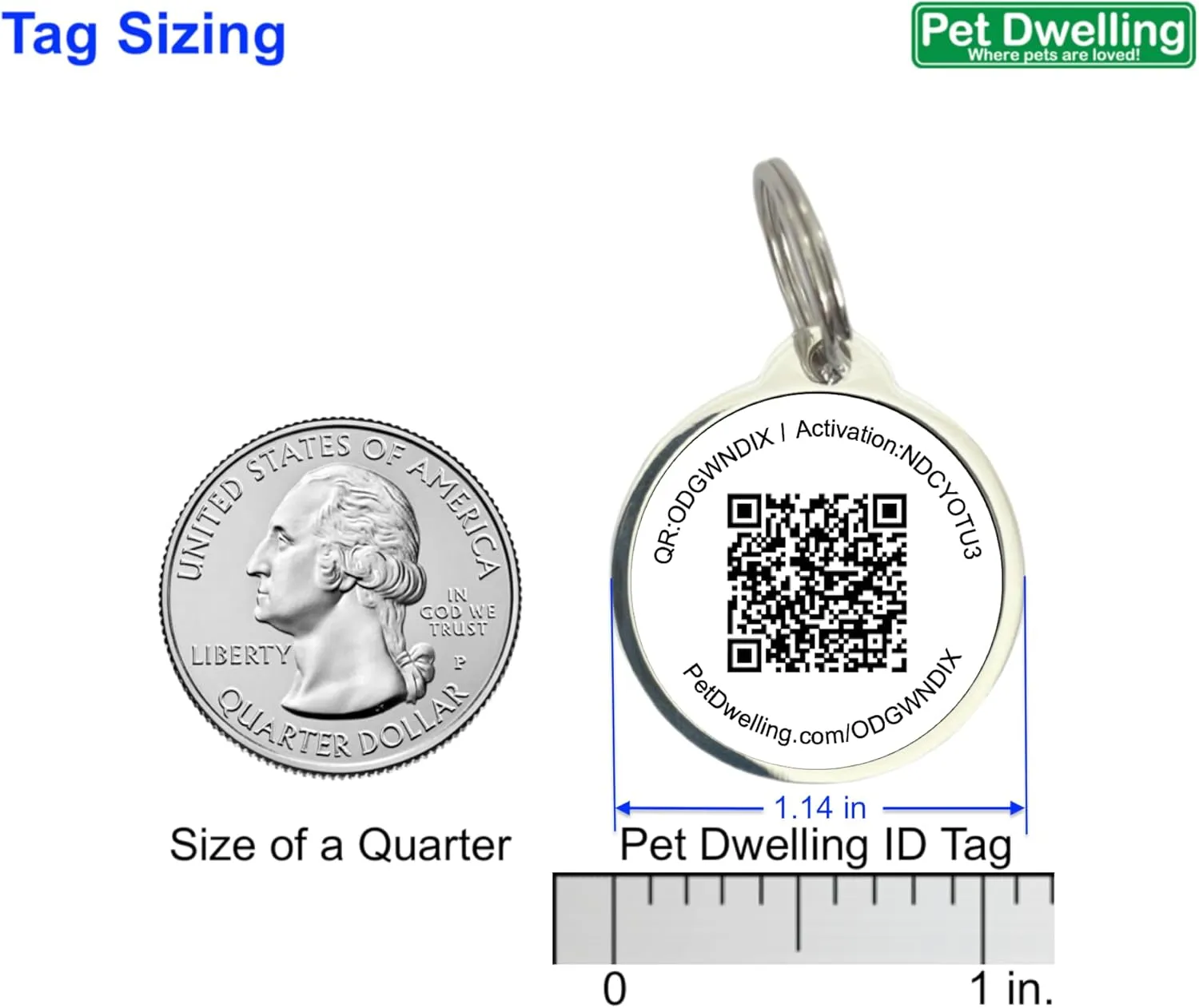 Service Animal QR Code ID Tag - Service Dog Tags: Instant Online Profile Access and Scan Location Email Alerts