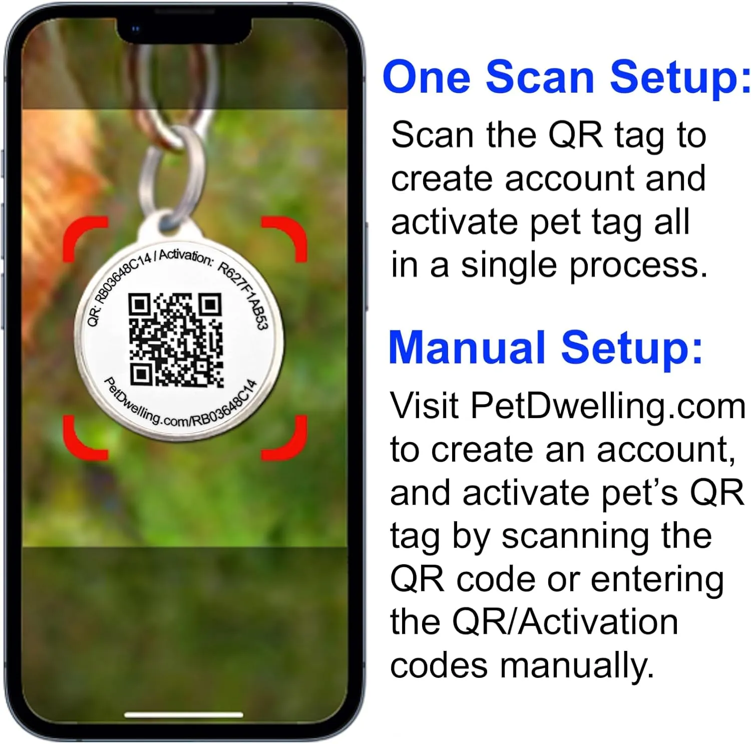 Service Animal QR Code ID Tag - Service Dog Tags: Instant Online Profile Access and Scan Location Email Alerts