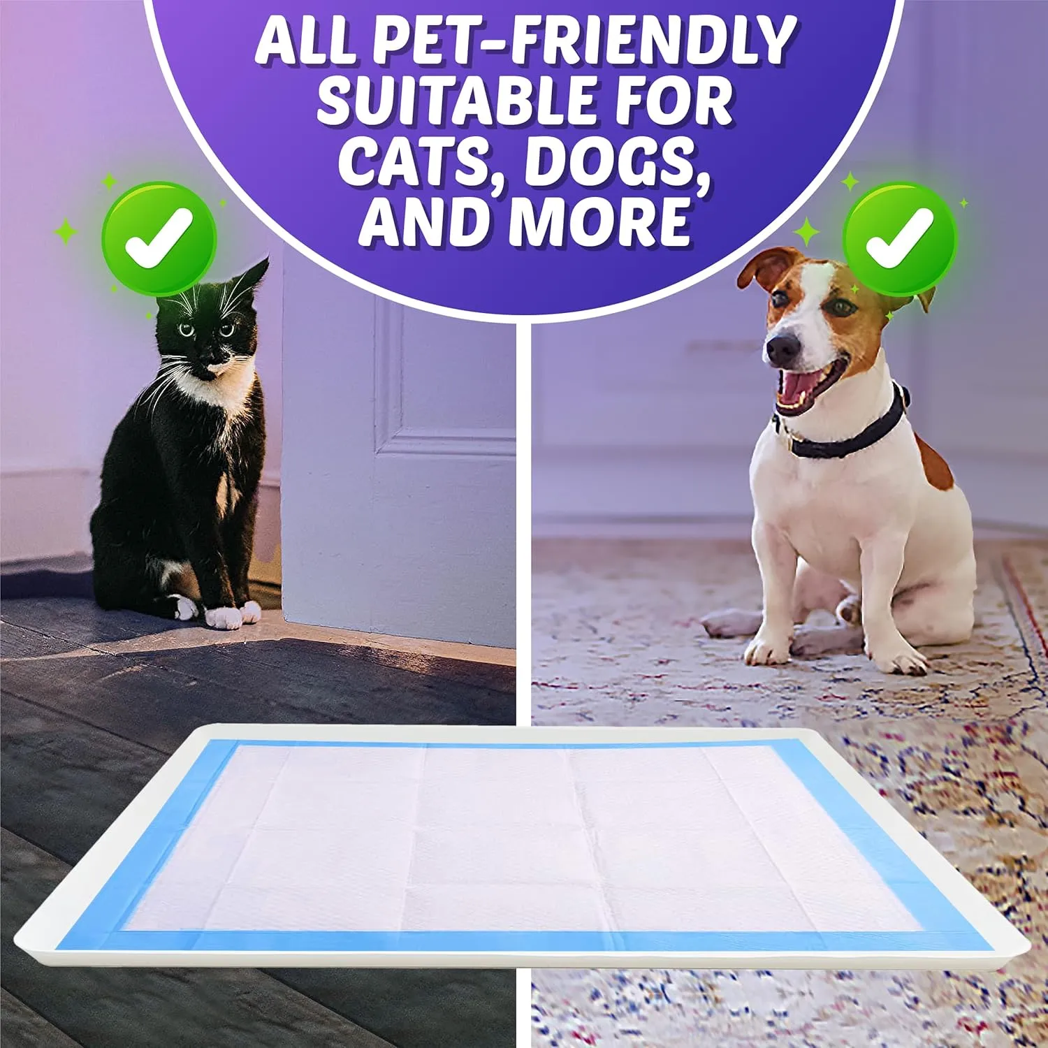 Skywin Dog Pad Holder Tray for 28 x 30 Inches Training Pads (White) - Easy to Clean and Store Perfect for Dog Potty Tray  Silicon Wee Wee Pad Holder, No Spill Pee Pad Holder for Dogs