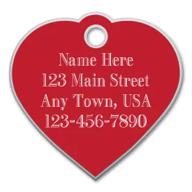 Small Heart Shaped Dog Tags