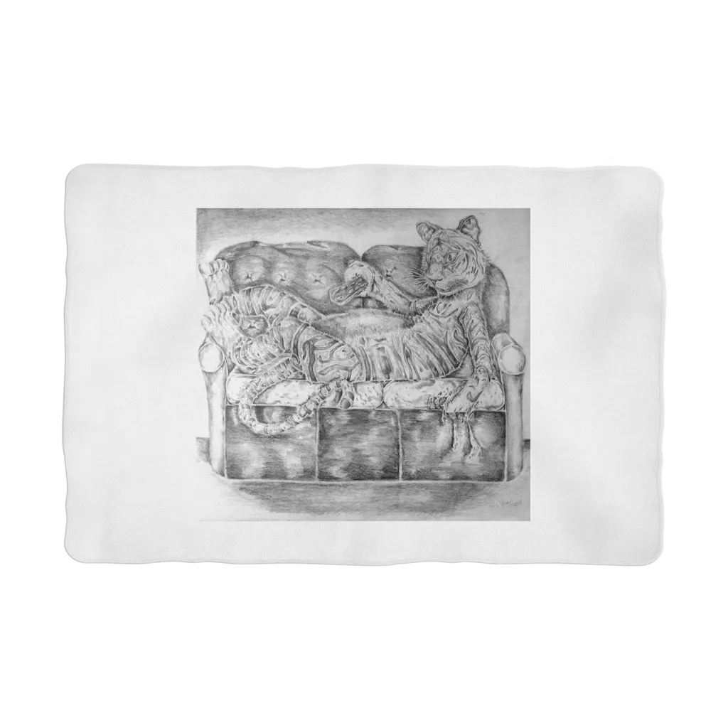 Tiger on a Couch Sublimation Pet Blanket