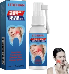 Toothache Spray,Swelling in The Gum,Toothache,Stop Toothache Immediately,Dental Caries,Tooth fire,Botanical Herbal Ingredients,Dental Care,Oral Care,Having Healthy and Sturdy Teeth,0.7fl.oz(20ml)
