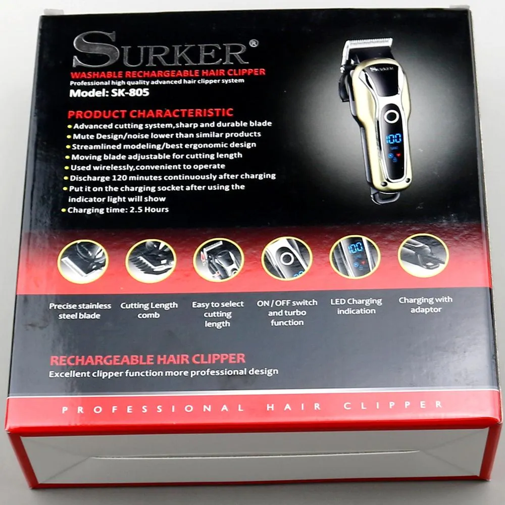 TURBO Barber Hair Clipper - Professional Men Hair Trimmer
