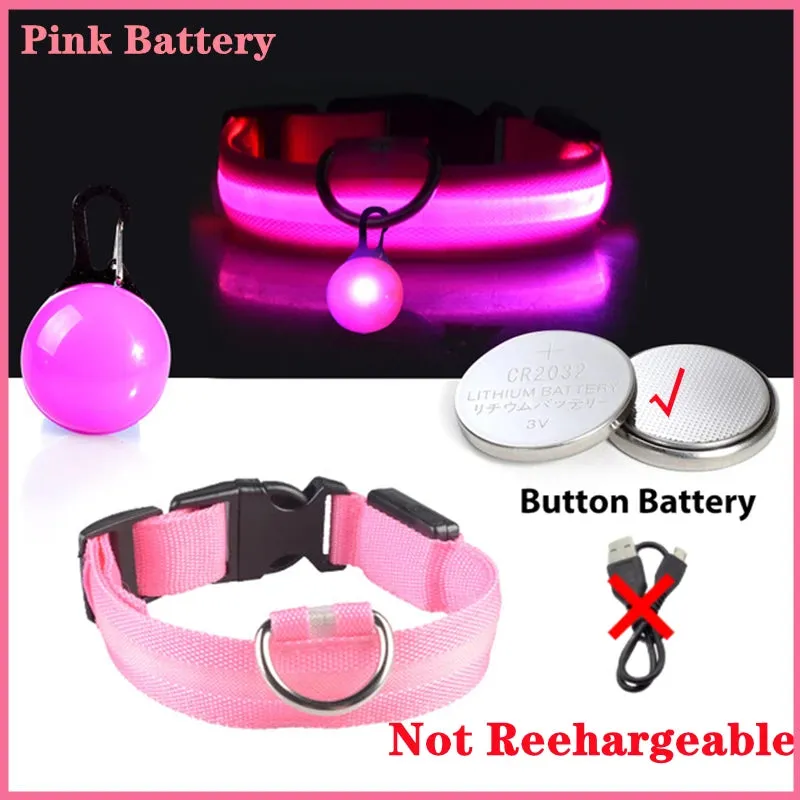 USB Charging LED Dog Collar - Glowing Night Safety for Small Pets