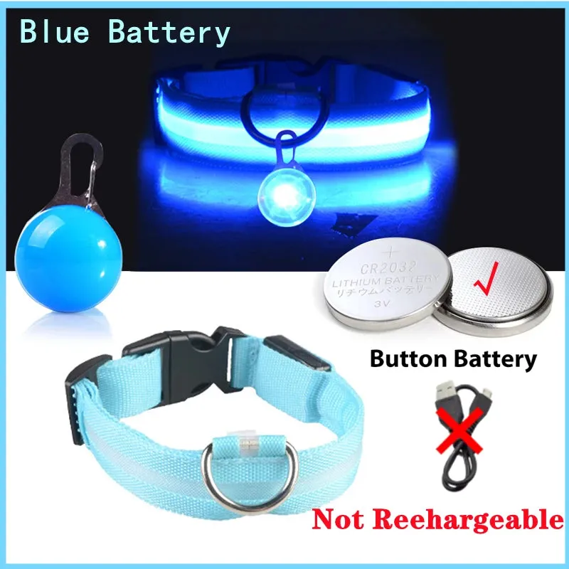 USB Charging LED Dog Collar - Glowing Night Safety for Small Pets