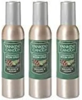 Yankee Candle Concentrated Air Freshener Room Spray, Odor Eliminator for Home, Bathroom, Balsam & Cedar, 1.5 Oz (Pack of 3)