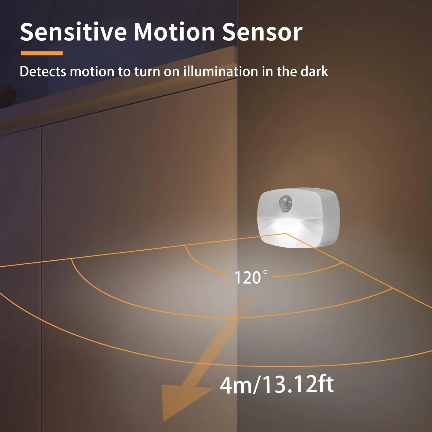 ZISUYU Motion Sensor Light Indoor Led Night Light Stick on Nightlight Battery Operated Lights for Hallway Stair Bathroom Closet Bedroom (Patent Applied)
